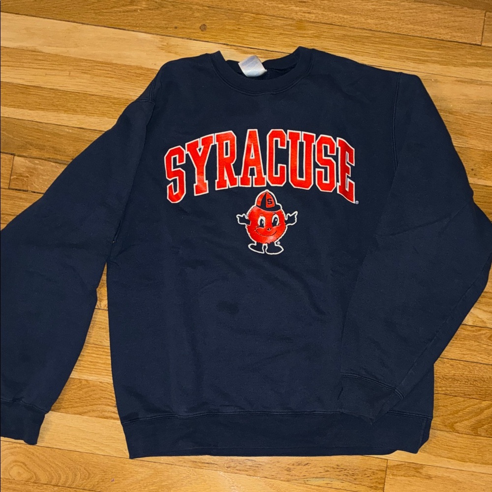 Syracuse Crewneck Sweatshirt - Navy with Orange Logo